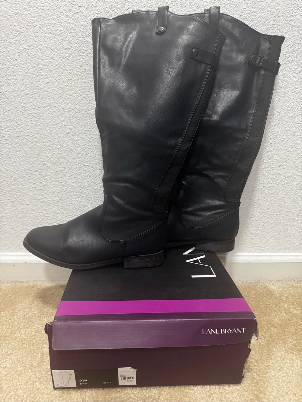 Lane Bryant Black Over-the-Knee Riding Boots